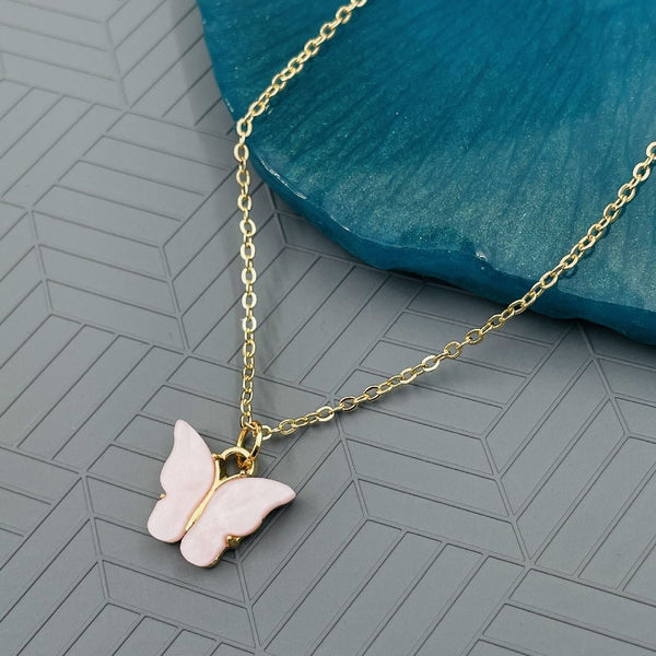 Brass With Pink Gold Butterfly Pendant For Women Girls Bulk Main image
