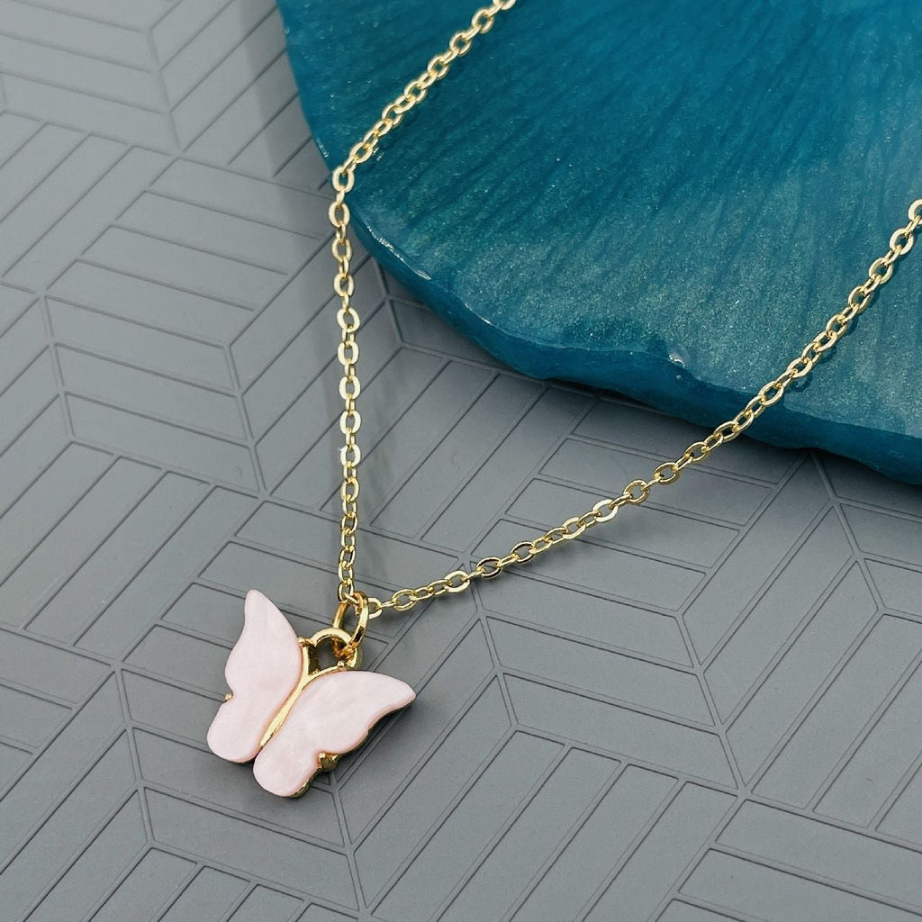 Brass With Pink Gold Butterfly Pendant For Women Girls Bulk