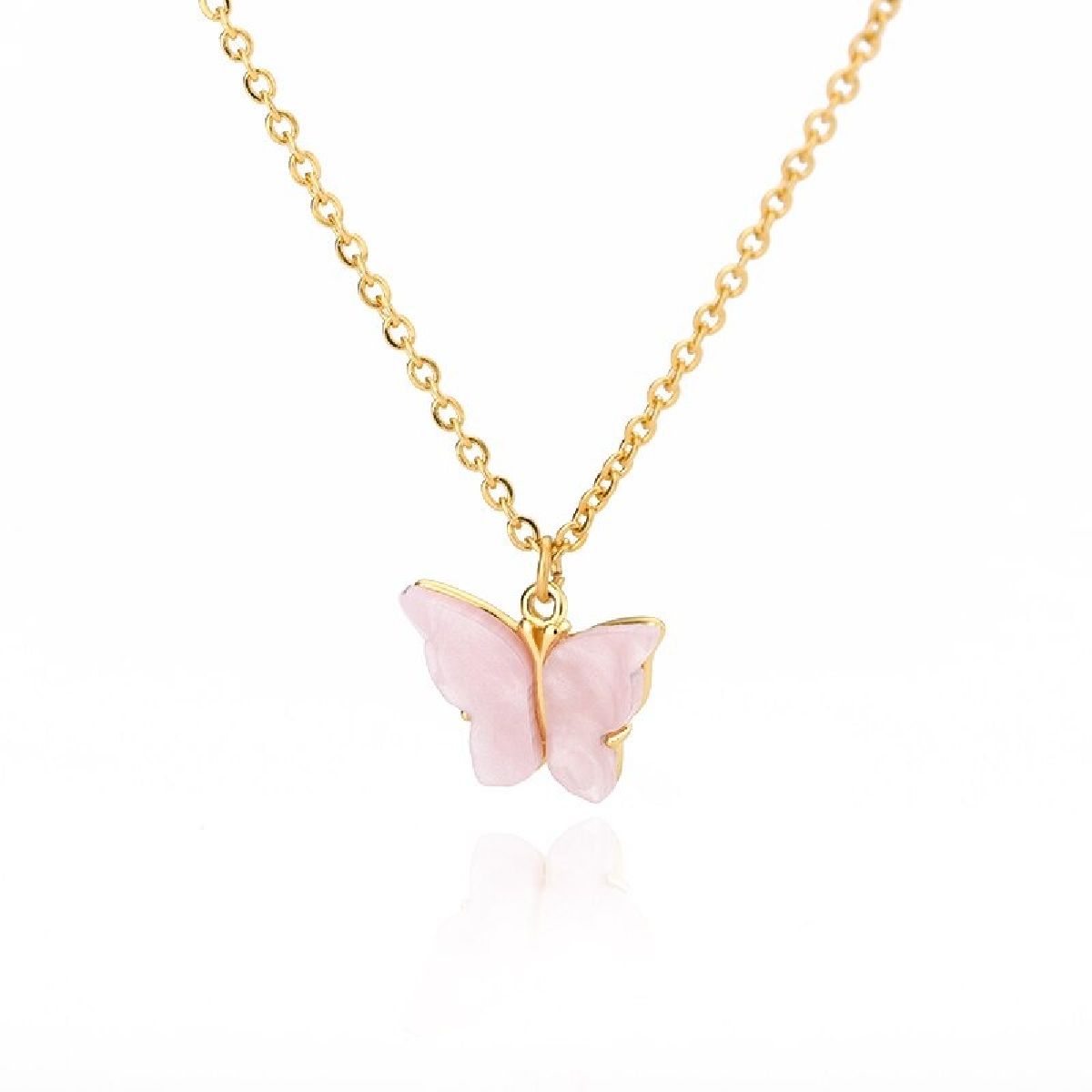 Brass With Pink Gold Butterfly Pendant For Women Girls Bulk