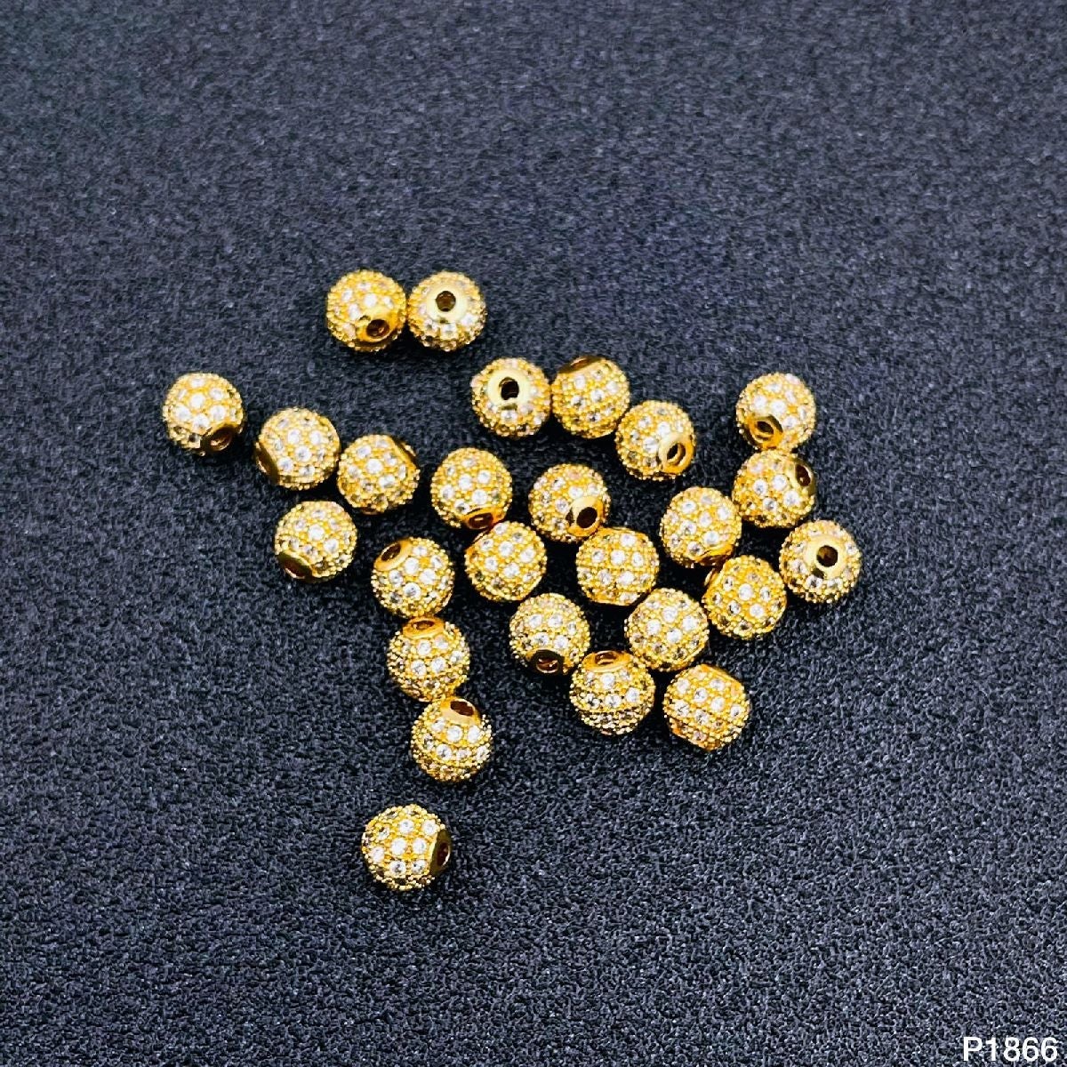 Copper Cubic Zirconia Gold Diamond Ball Accessories Main image