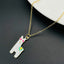 Brass With Enamel White Pink Yellow Gold Dinosaur Pendant Girls Bulk