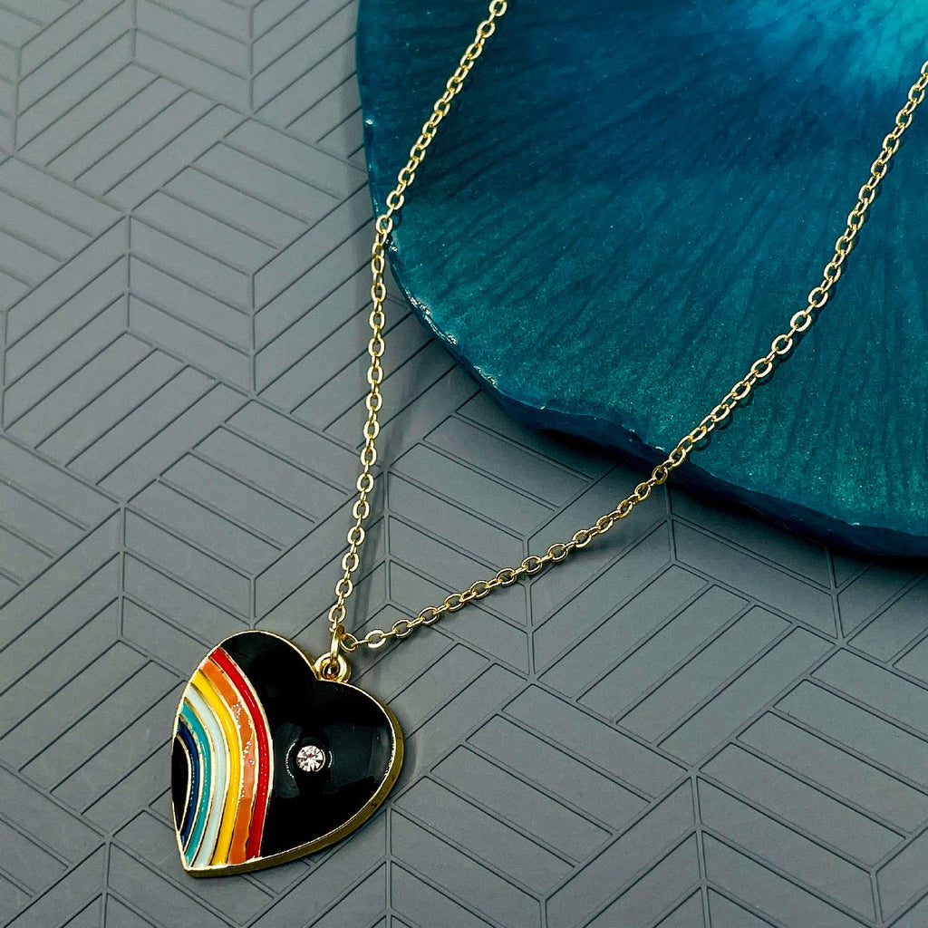 Brass With Enamel Multi Red Yellow Gold Rainbow Pendant Girls Bulk