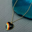 Brass With Enamel Multi Red Yellow Gold Rainbow Pendant Girls Bulk