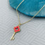 Brass With Enamel Red Gold Key Pendant For Women Girls Bulk