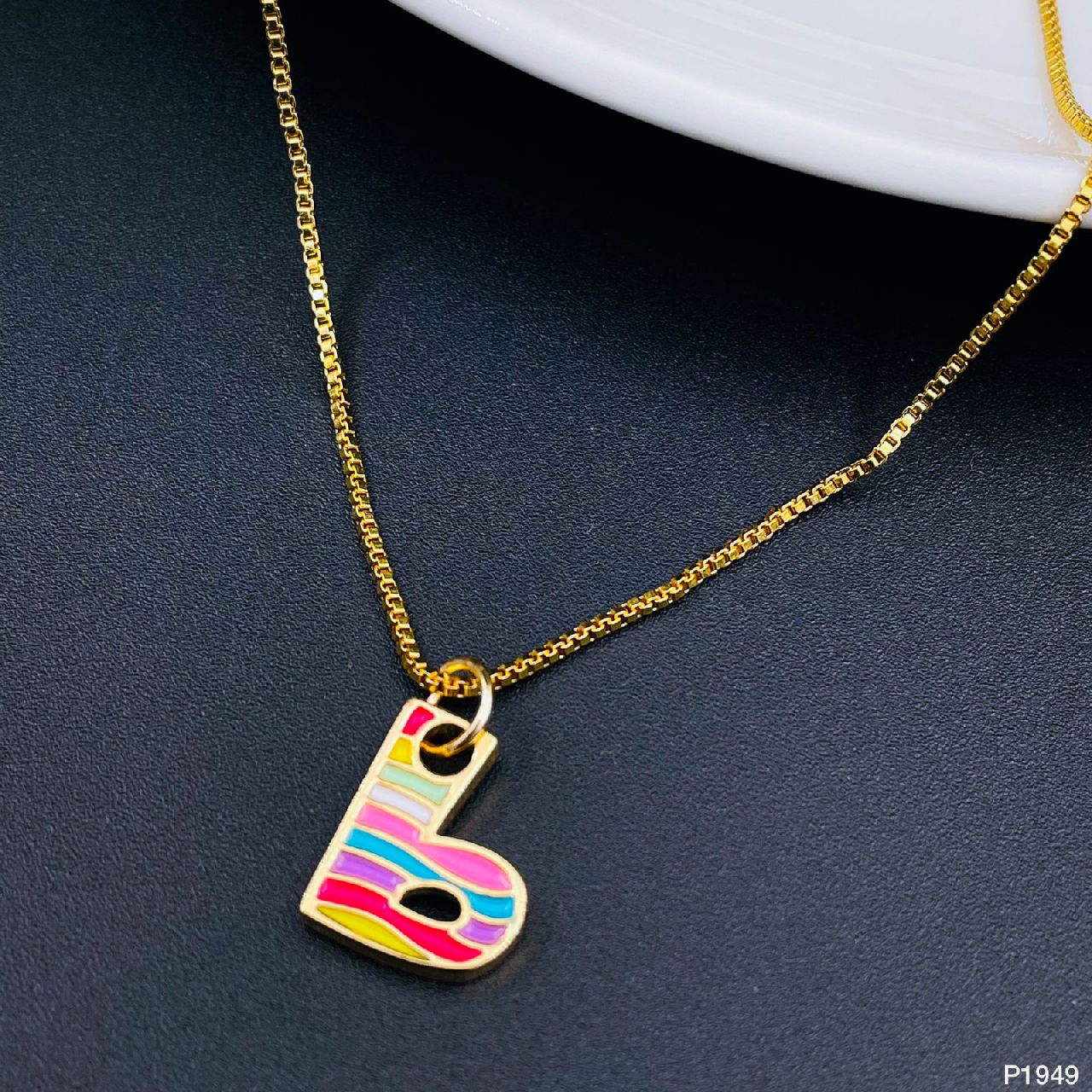 Gold Multi Letter Alphabet Initial A Necklace Pendant Chain Girls Bulk