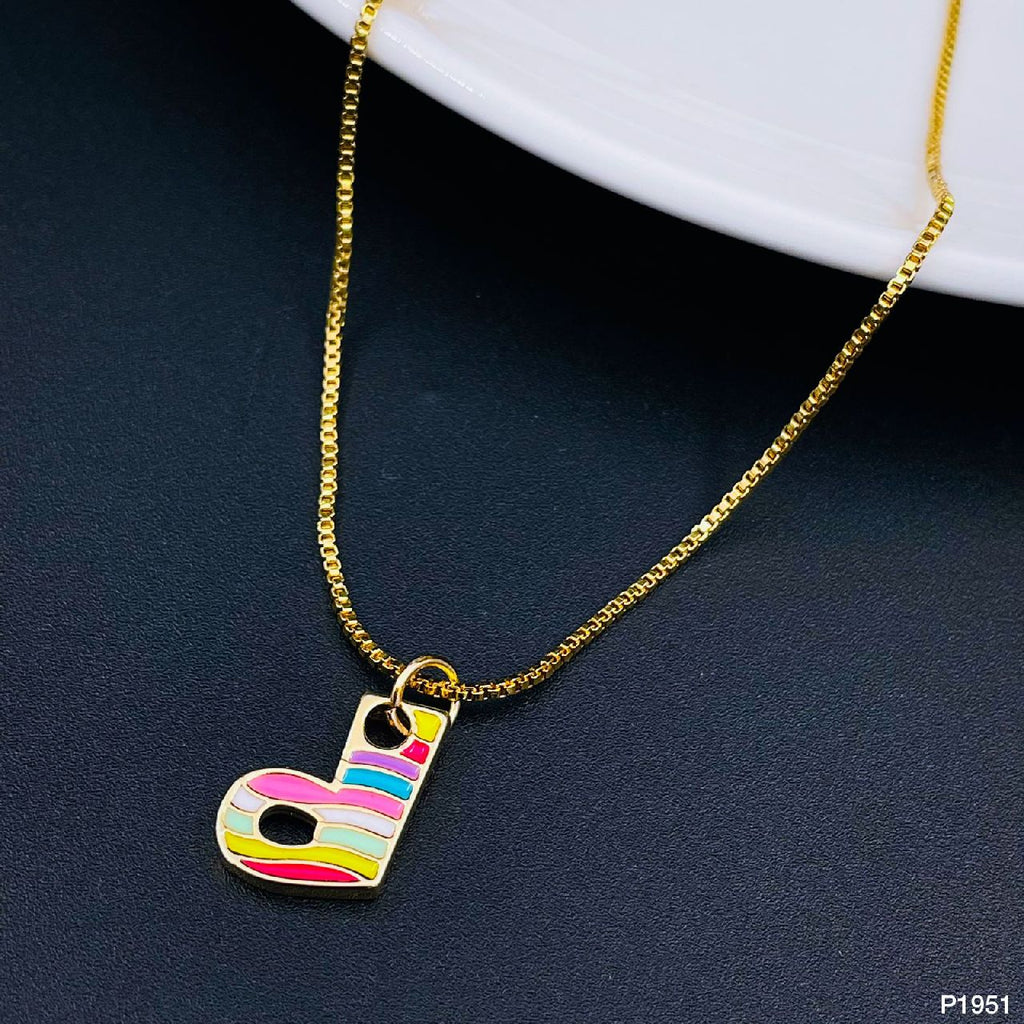 Gold Multi Letter Alphabet Initial A Necklace Pendant Chain Girls Bulk