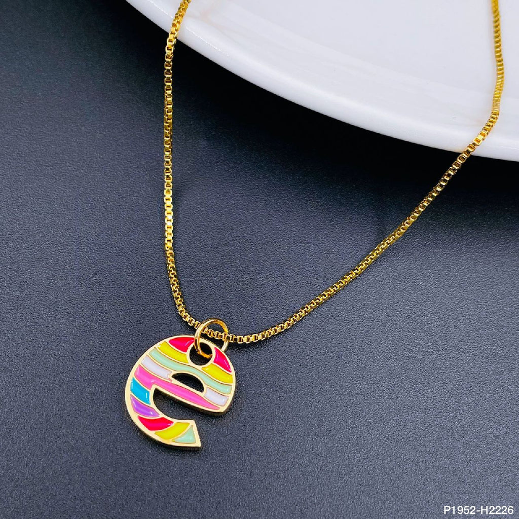 Gold Multi Letter Alphabet Initial A Necklace Pendant Chain Girls Bulk