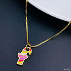 Gold Multi Letter Alphabet Initial A Necklace Pendant Chain Girls Bulk