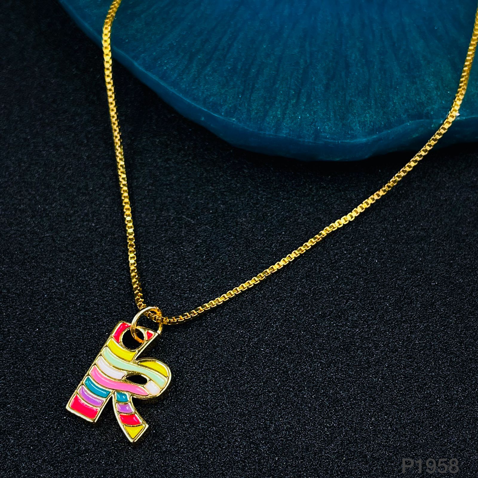 Gold Multi Letter Alphabet Initial A Necklace Pendant Chain Girls Bulk