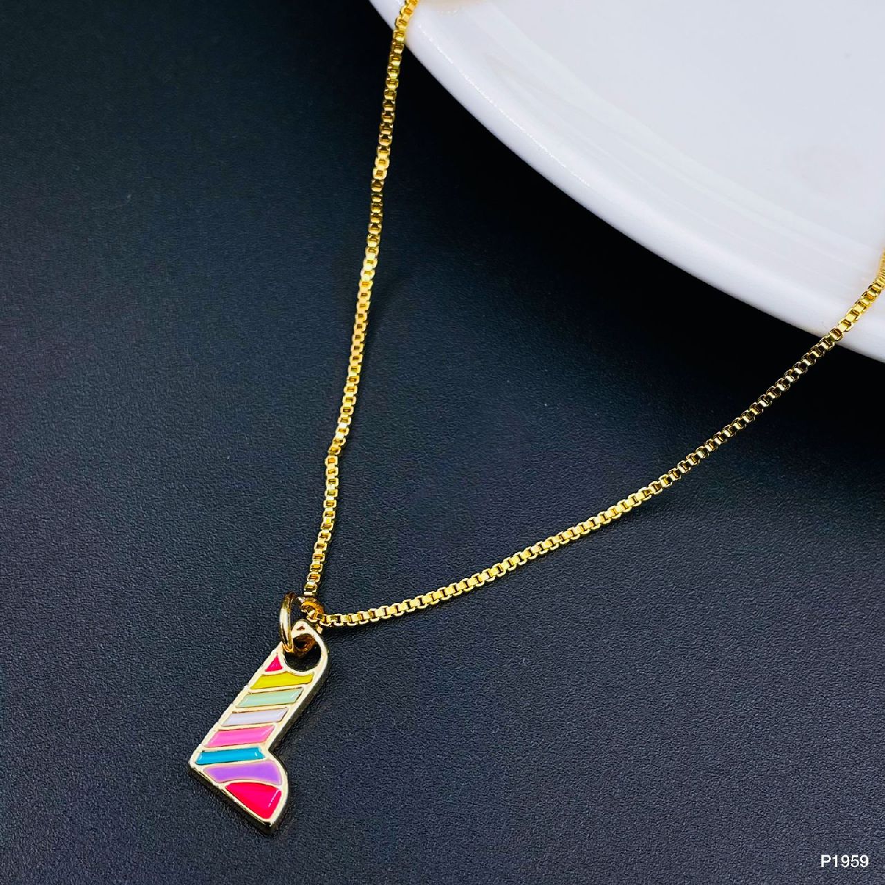 Gold Multi Letter Alphabet Initial A Necklace Pendant Chain Girls Bulk