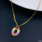 Gold Multi Letter Alphabet Initial A Necklace Pendant Chain Girls Bulk