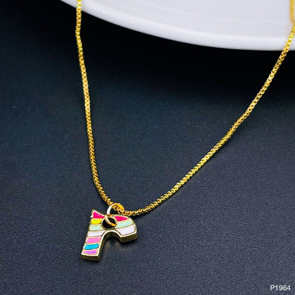 Gold Multi Letter Alphabet Initial A Necklace Pendant Chain Girls Bulk
