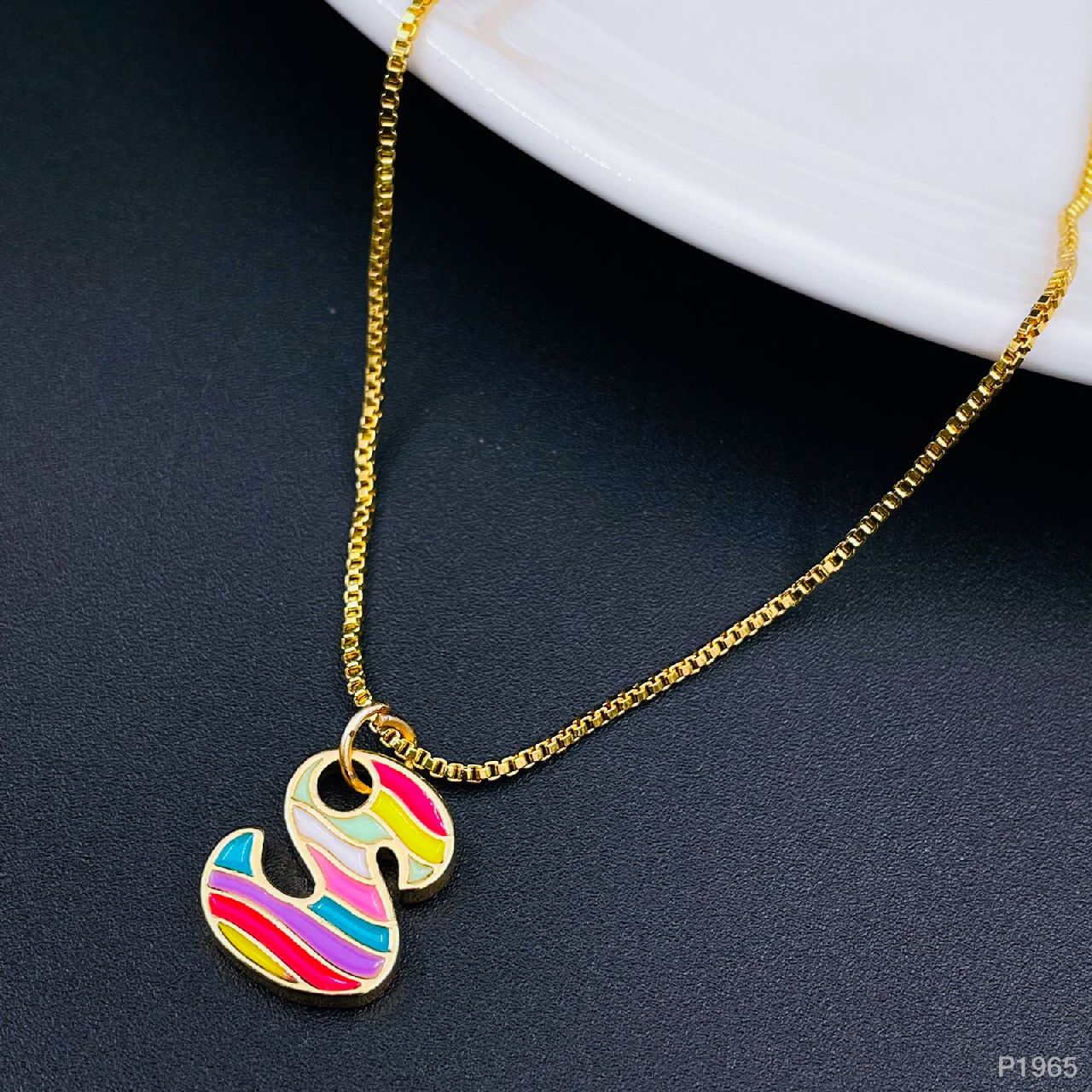 Gold Multi Letter Alphabet Initial A Necklace Pendant Chain Girls Bulk