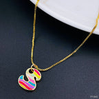 Gold Multi Letter Alphabet Initial A Necklace Pendant Chain Girls Bulk