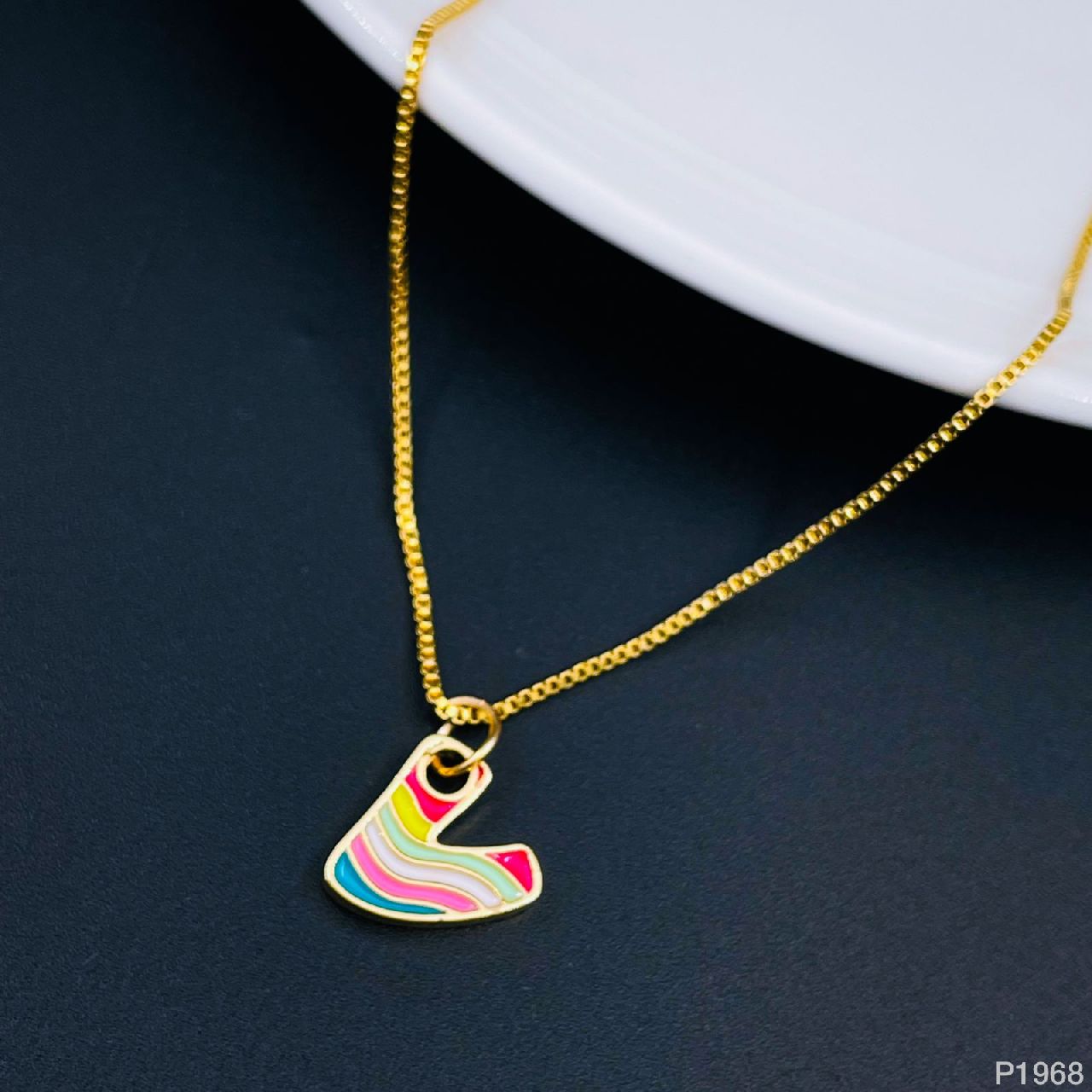 Gold Multi Letter Alphabet Initial A Necklace Pendant Chain Girls Bulk