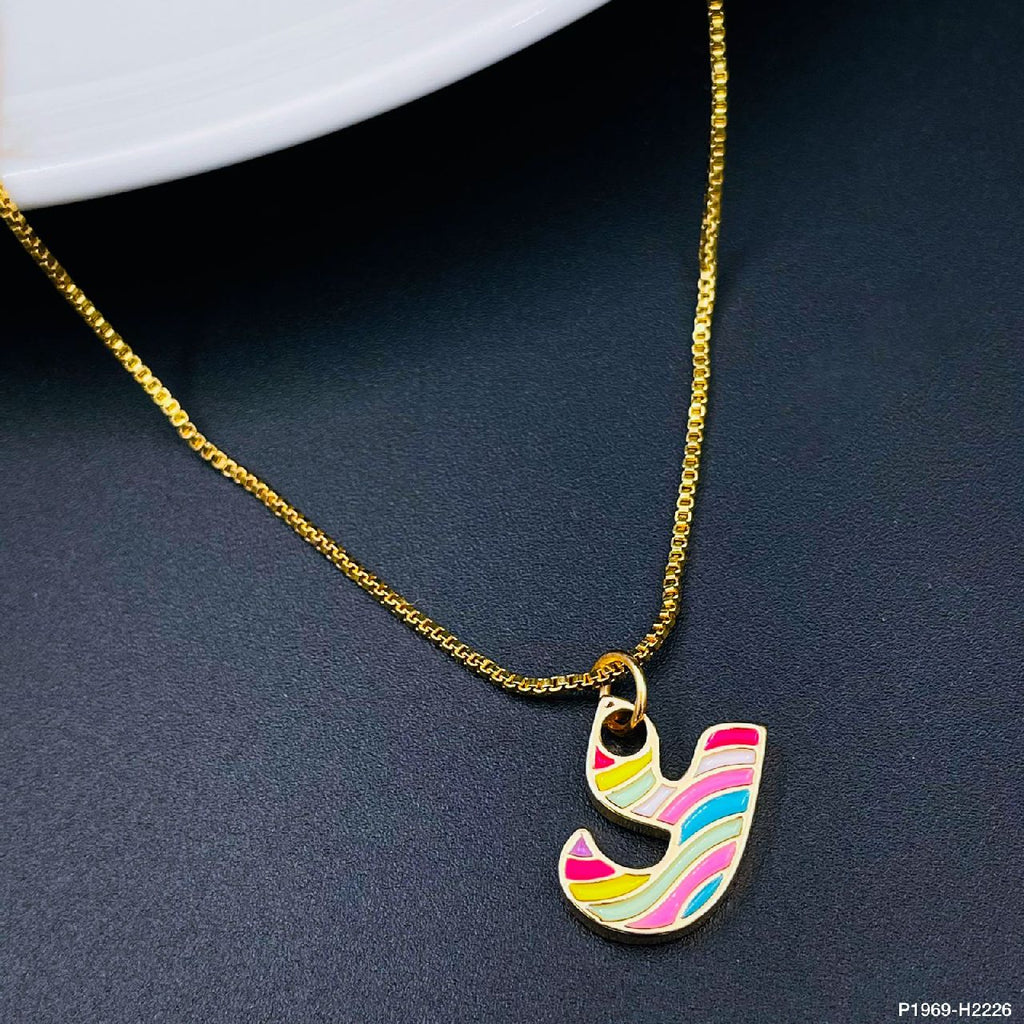 Gold Multi Letter Alphabet Initial A Necklace Pendant Chain Girls Bulk