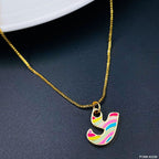 Gold Multi Letter Alphabet Initial A Necklace Pendant Chain Girls Bulk