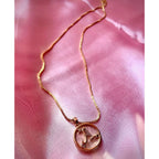 Copper Cubic Zirconia Gold Letter Necklace Pendant Chain Bulk