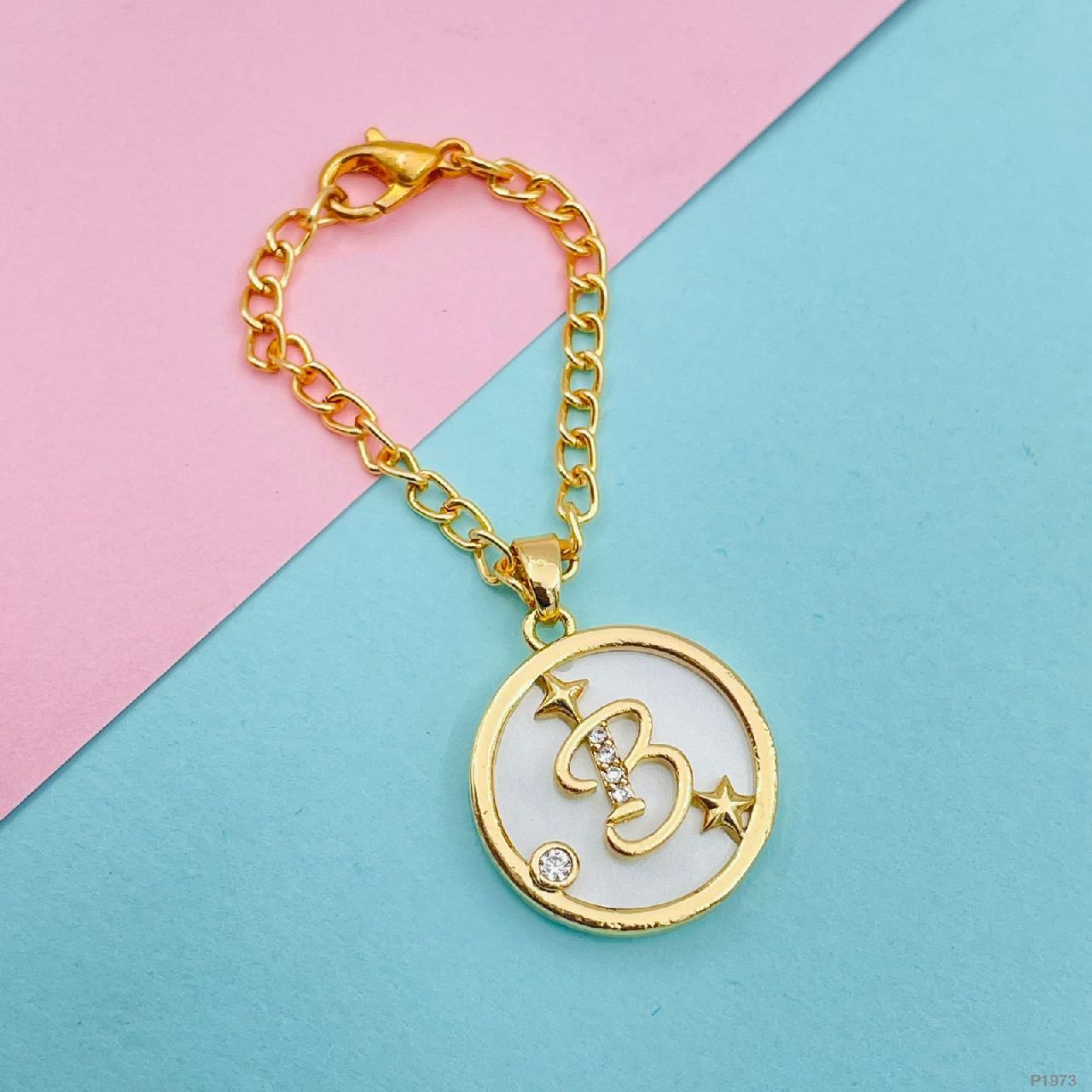 Copper Star Cubic Zirconia Gold Letter Watch Charm Women Bulk