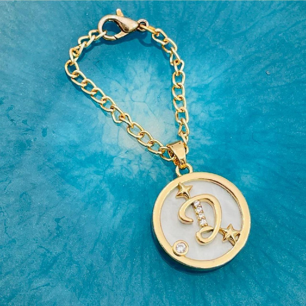 Copper Star Cubic Zirconia Gold Letter Watch Charm Women Bulk