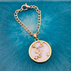 Copper Star Cubic Zirconia Gold Letter Watch Charm Women Bulk