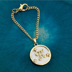 Copper Star Cubic Zirconia Gold Letter Watch Charm Women Bulk