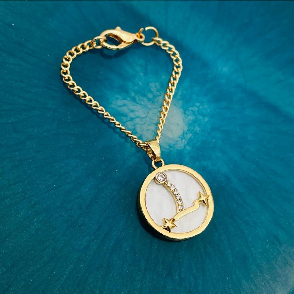 Copper Star Cubic Zirconia Gold Letter Watch Charm Women Bulk