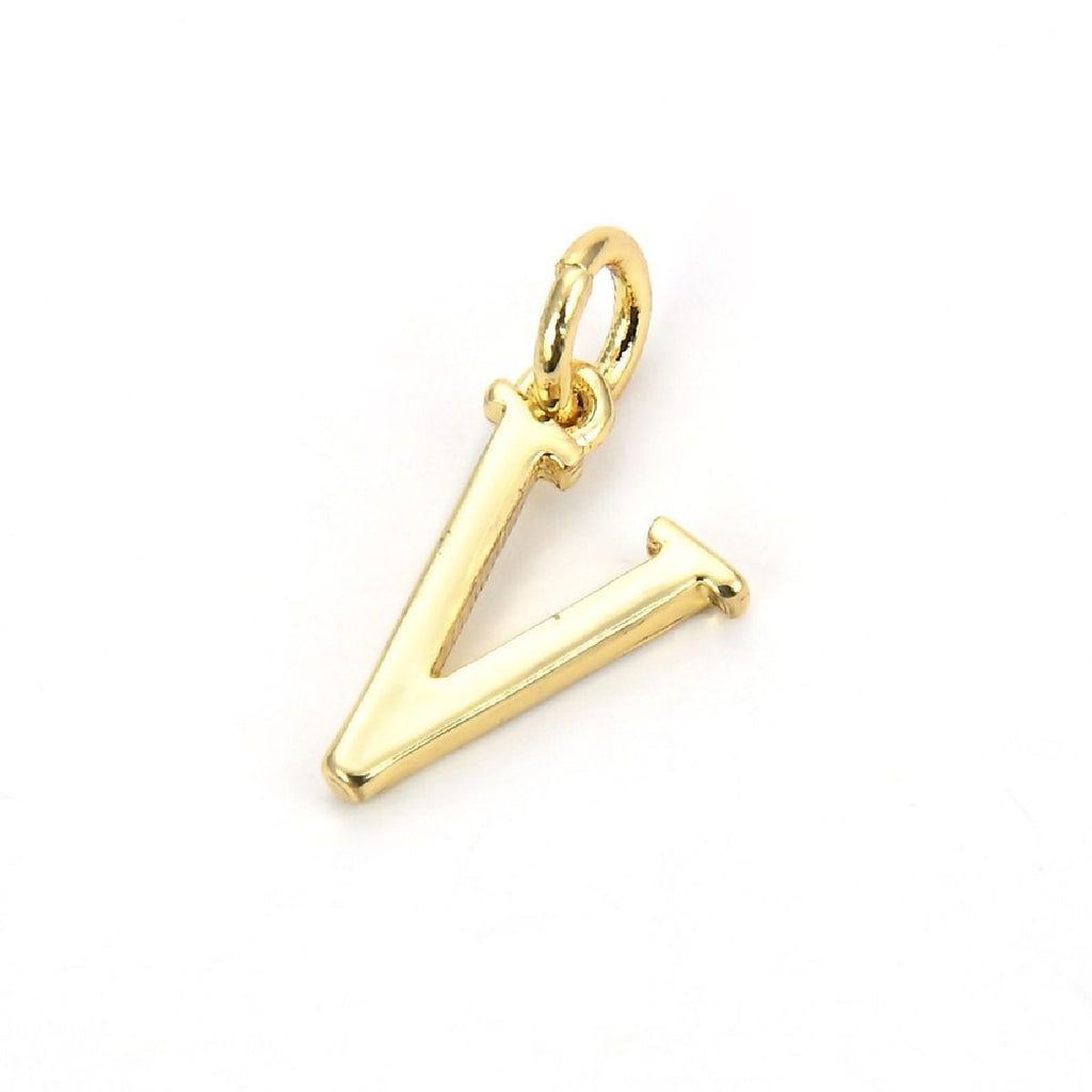 Initial Letter Alphabets Gold Copper Pendant Charm Women