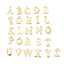 Initial Alphabets Letter 16 Mm Gold Copper Pendant Charm Women Bulk