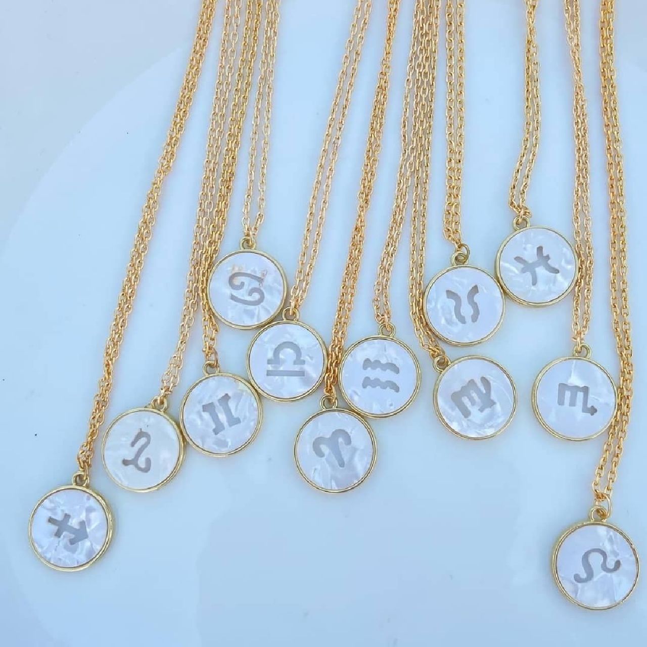 Copper Gold All Constellation Zodiac Star Sign Pendant Chain Bulk