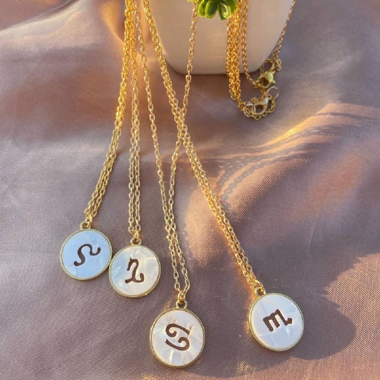 Copper Gold All Constellation Zodiac Star Sign Pendant Chain Bulk