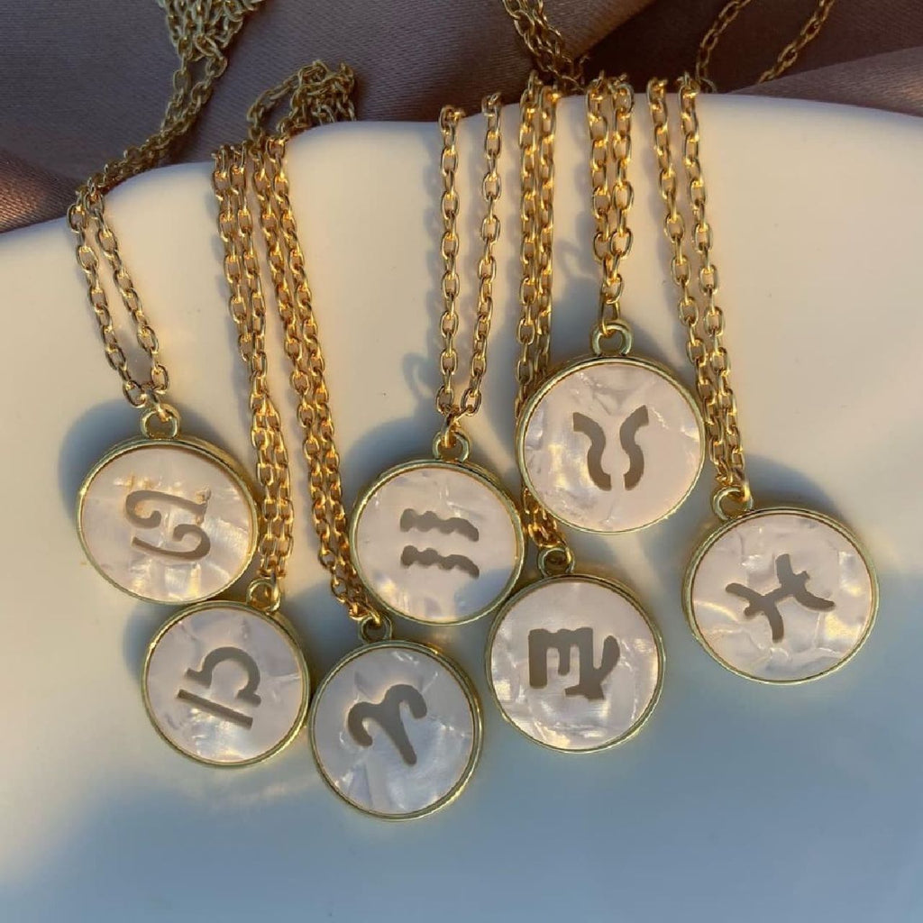 Copper Gold All Constellation Zodiac Star Sign Pendant Chain Bulk