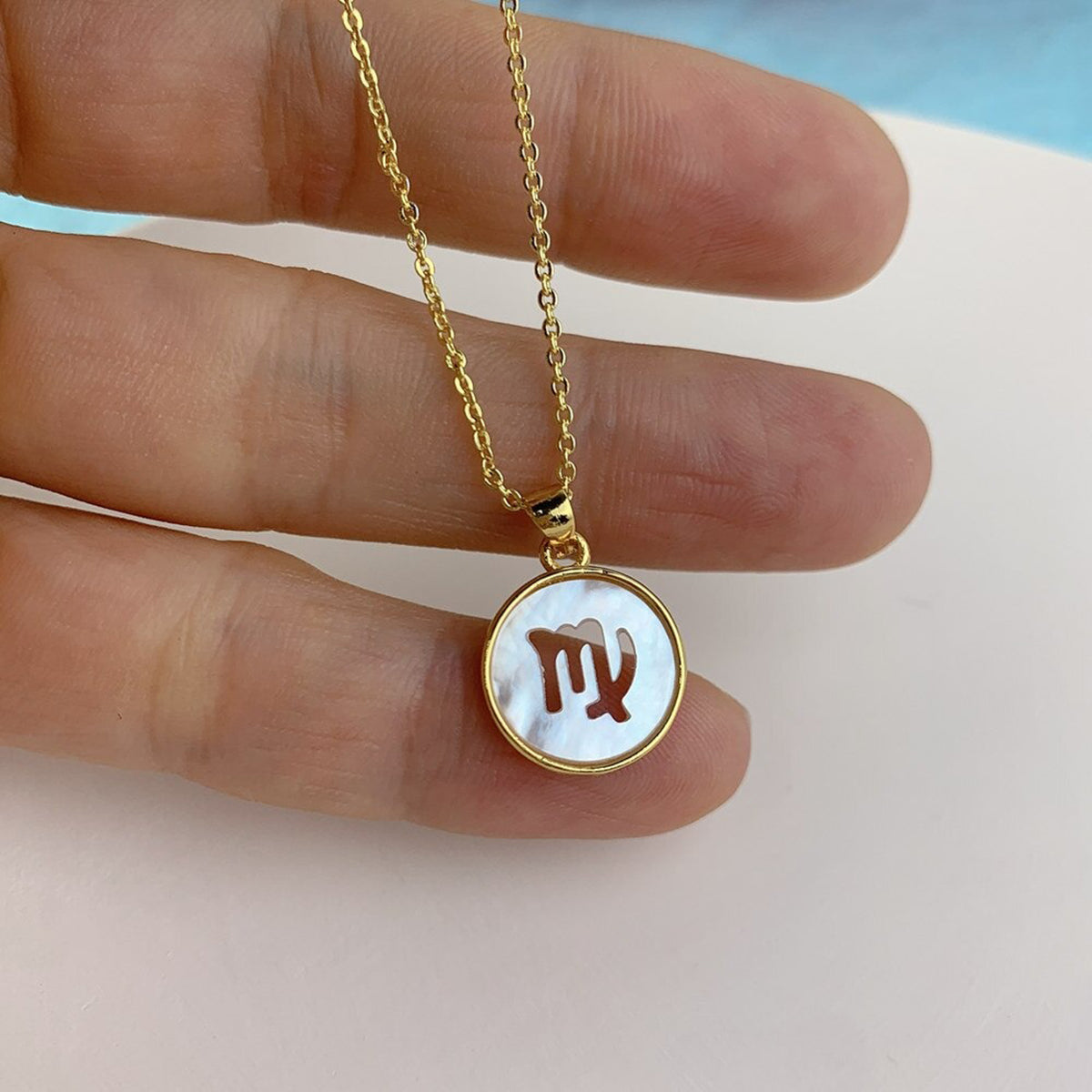 Copper Gold All Constellation Zodiac Star Sign Pendant Chain Bulk