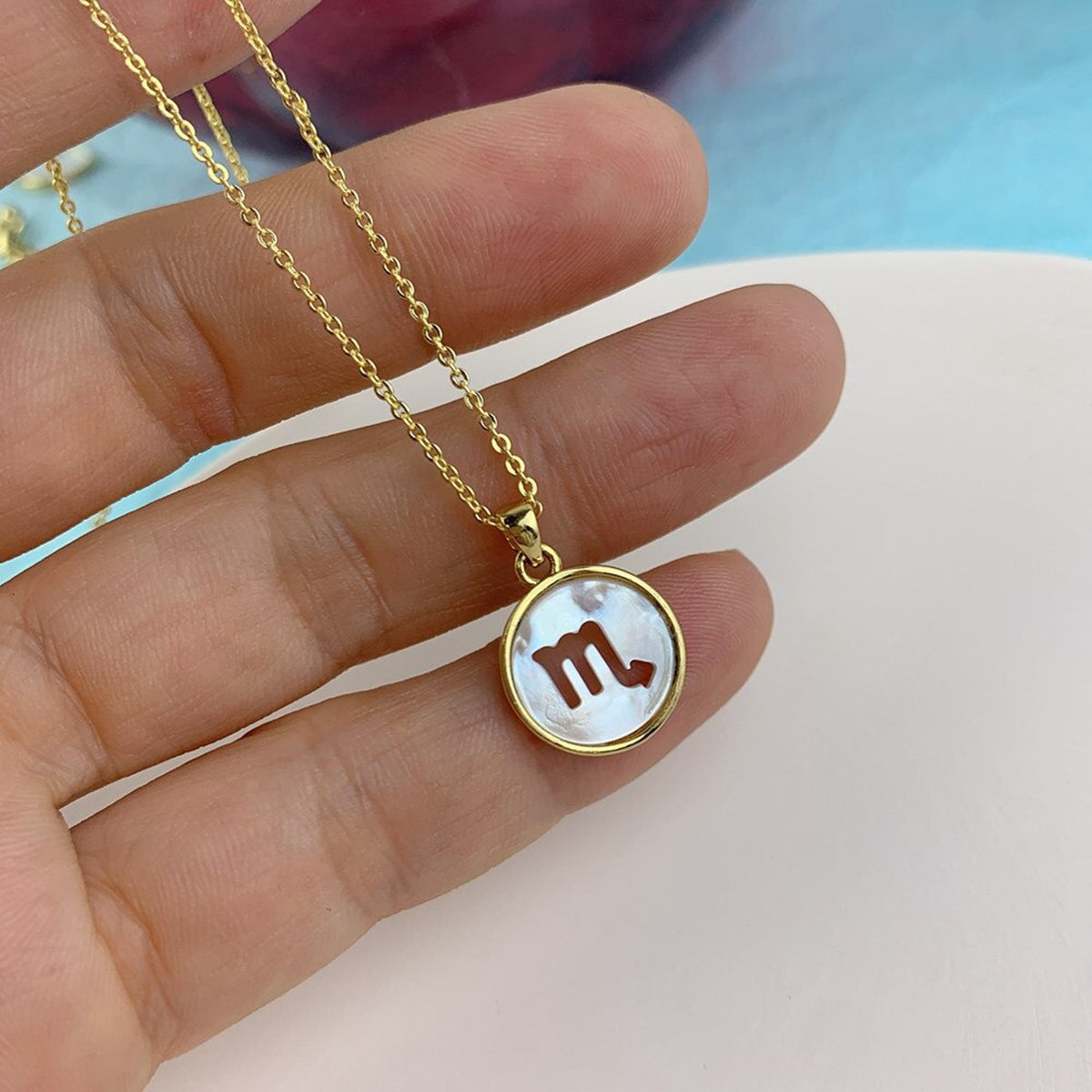 Copper Gold All Constellation Zodiac Star Sign Pendant Chain Bulk