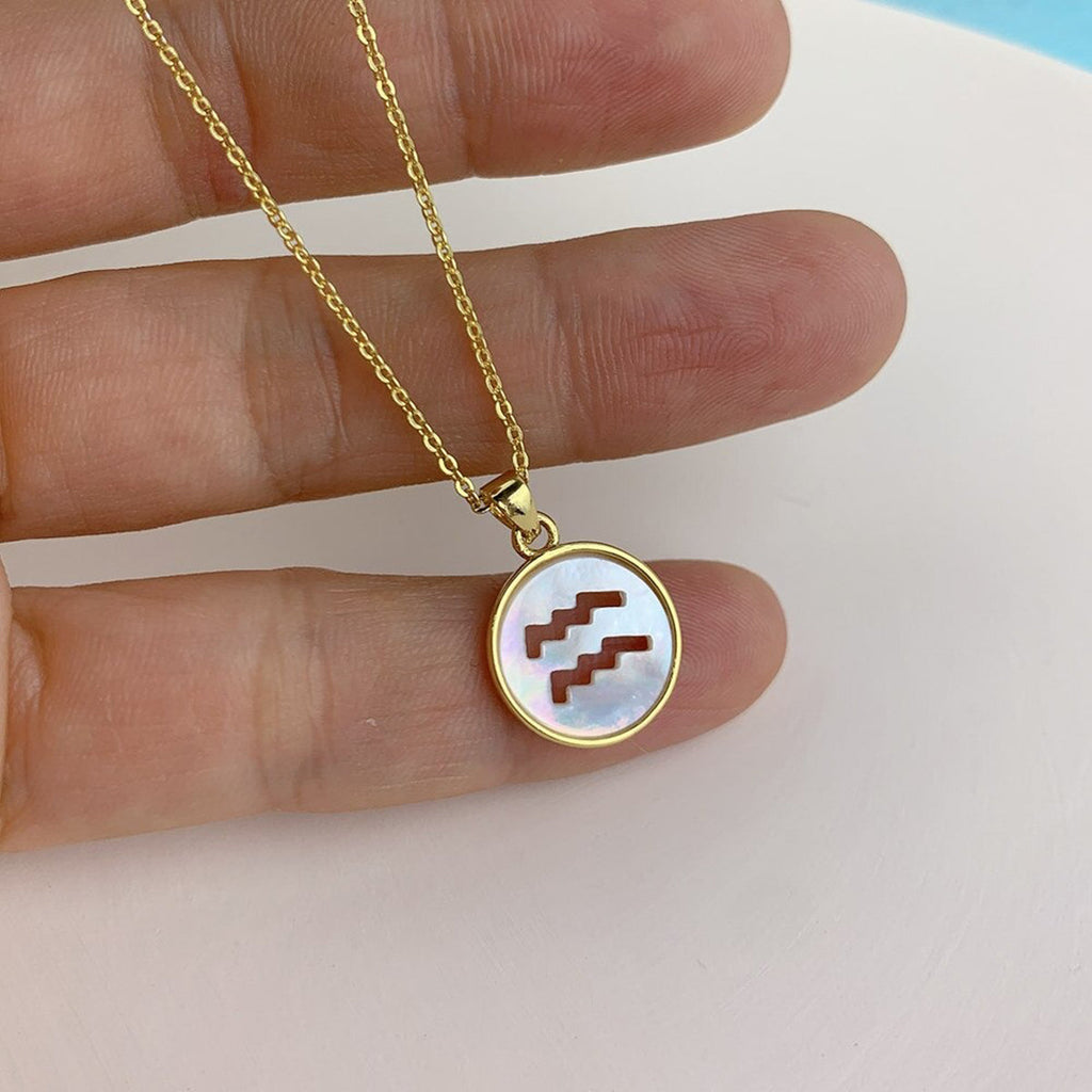 Copper Gold All Constellation Zodiac Star Sign Pendant Chain Bulk