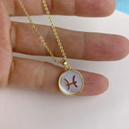 Copper Gold All Constellation Zodiac Star Sign Pendant Chain Bulk