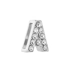 Personalised Name Alphabet Initial Letter Stainless Steel Rhinestone Bracelet
