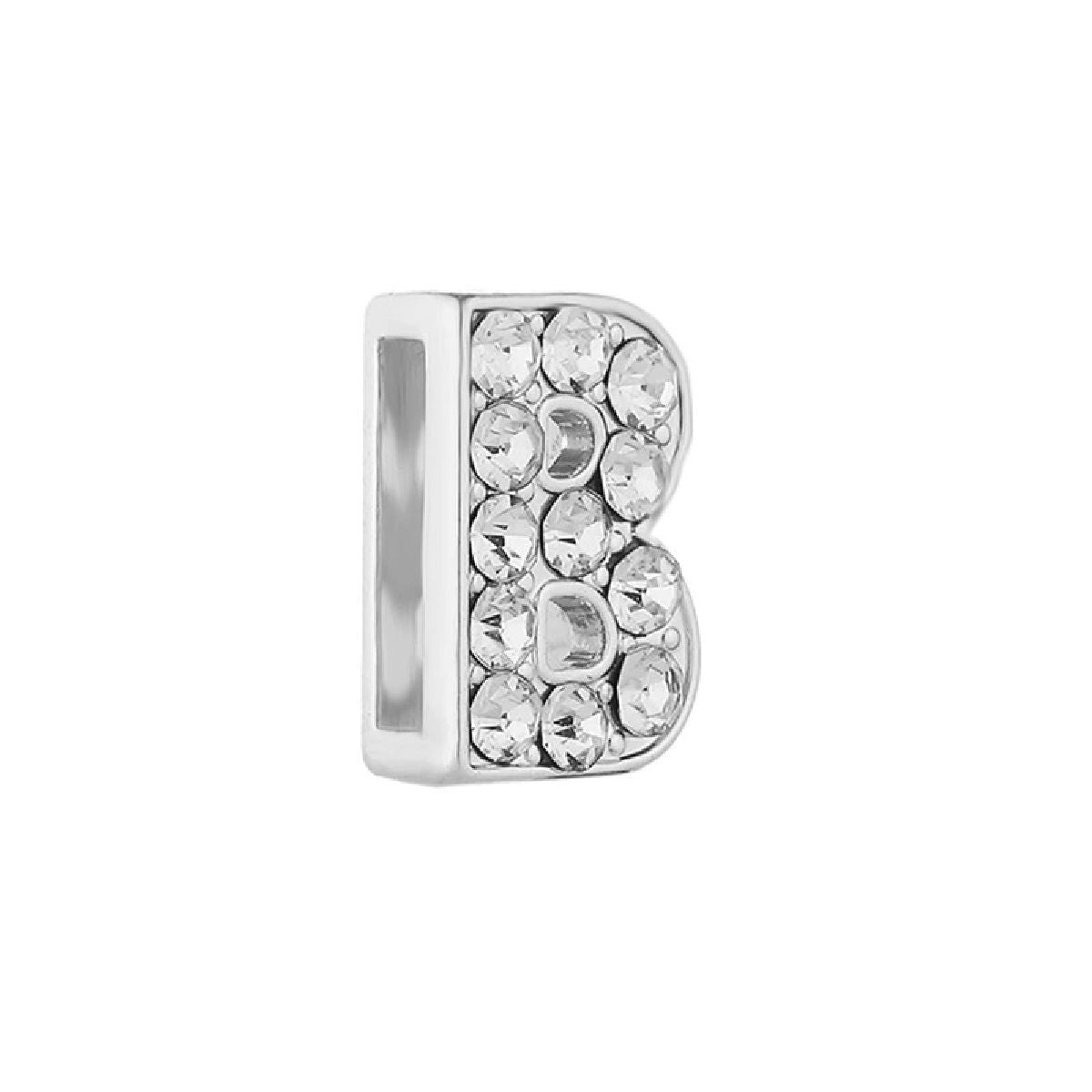 Personalised Name Alphabet Initial Letter Stainless Steel Rhinestone Bracelet