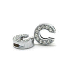 Initial Alphabet All Small Letter Cubic Zirconia Silver Necklace Birthday Gifts For Women Girls