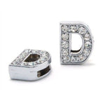 Initial Alphabet All Small Letter Cubic Zirconia Silver Necklace Birthday Gifts For Women Girls