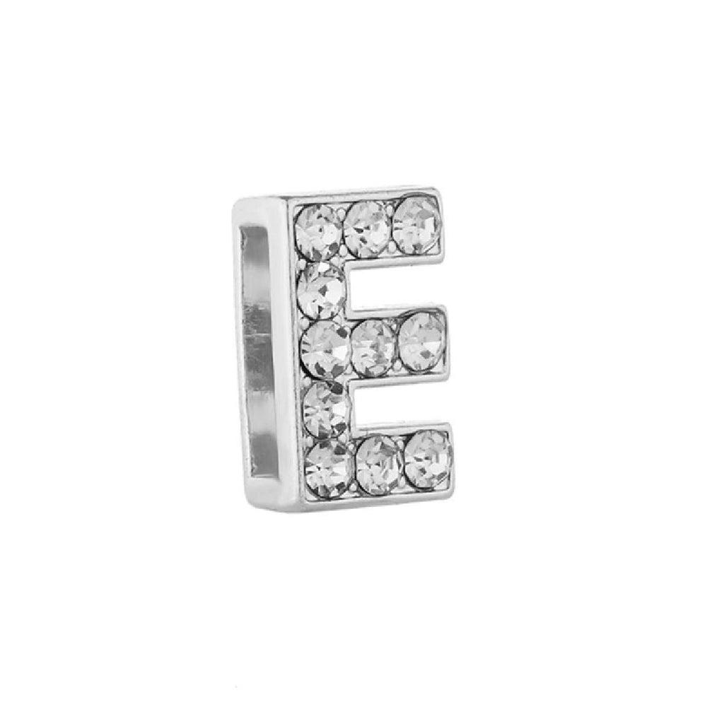 Personalised Name Alphabet Initial Letter Stainless Steel Rhinestone Bracelet