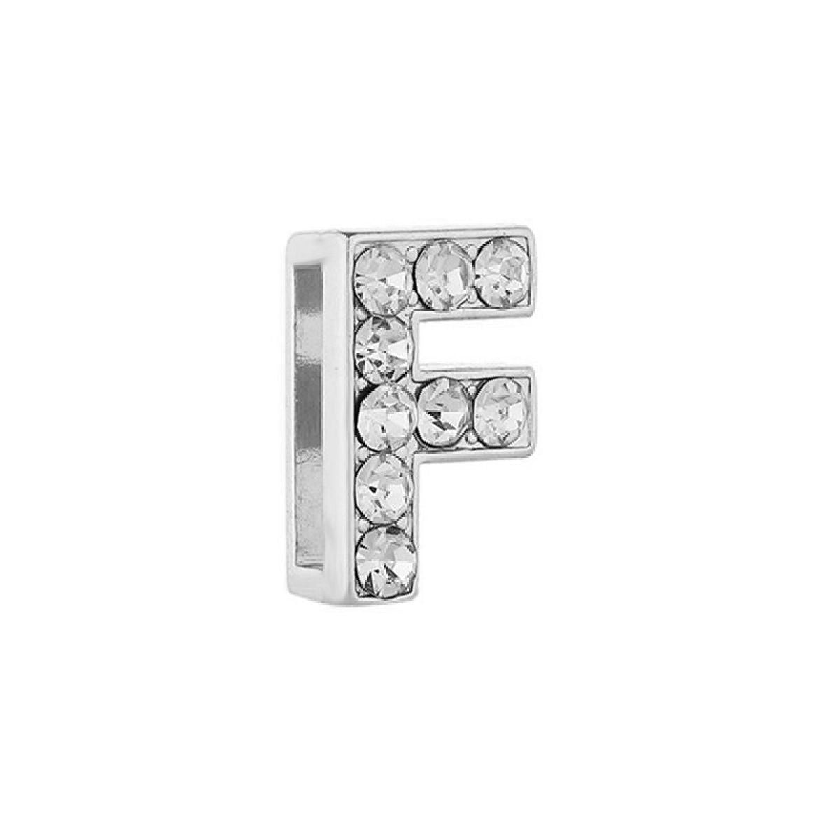Personalised Name Alphabet Initial Letter Stainless Steel Rhinestone Bracelet
