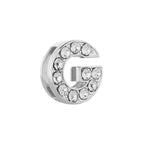 Personalised Name Alphabet Initial Letter Stainless Steel Rhinestone Bracelet
