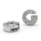 Initial Alphabet All Small Letter Cubic Zirconia Silver Necklace Birthday Gifts For Women Girls