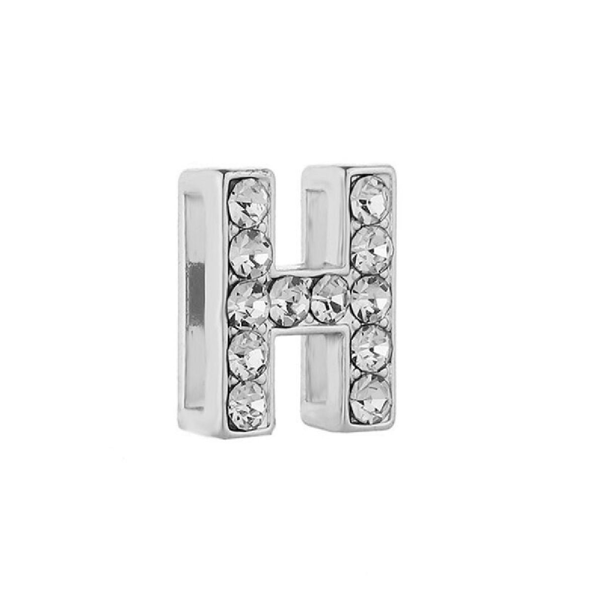 Personalised Name Alphabet Initial Letter Stainless Steel Rhinestone Bracelet