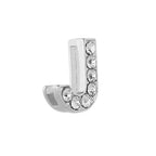 Personalised Name Alphabet Initial Letter Stainless Steel Rhinestone Bracelet