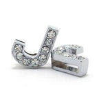 Initial Alphabet All Small Letter Cubic Zirconia Silver Necklace Birthday Gifts For Women Girls