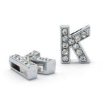 Initial Alphabet All Small Letter Cubic Zirconia Silver Necklace Birthday Gifts For Women Girls