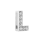 Personalised Name Alphabet Initial Letter Stainless Steel Rhinestone Bracelet