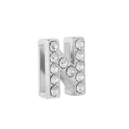 Personalised Name Alphabet Initial Letter Stainless Steel Rhinestone Bracelet